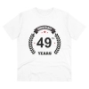 Men's PC Cotton 49th Anniversary Printed T Shirt (Color: White, Thread Count: 180GSM) Men's PC Cotton 49th Anniversary Printed T Shirt (Color: White, Thread Count: 180GSM)
