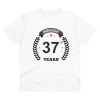 Men's PC Cotton 37th Anniversary Printed T Shirt (Color: White, Thread Count: 180GSM) Men's PC Cotton 37th Anniversary Printed T Shirt (Color: White, Thread Count: 180GSM)