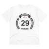 Men's PC Cotton 29th Anniversary Printed T Shirt (Color: White, Thread Count: 180GSM) Men's PC Cotton 29th Anniversary Printed T Shirt (Color: White, Thread Count: 180GSM)