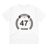 Men's PC Cotton 47th Anniversary Printed T Shirt (Color: White, Thread Count: 180GSM)