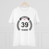 Men's PC Cotton 39th Anniversary Printed T Shirt (Color: White, Thread Count: 180GSM) Men's PC Cotton 39th Anniversary Printed T Shirt (Color: White, Thread Count: 180GSM)