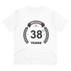 Men's PC Cotton 38th Anniversary Printed T Shirt (Color: White, Thread Count: 180GSM) Men's PC Cotton 38th Anniversary Printed T Shirt (Color: White, Thread Count: 180GSM)