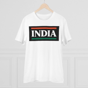 Generic Men's PC Cotton India Printed T Shirt (Color: White, Thread Count: 180GSM)