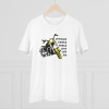 Men's PC Cotton Bike Ride Design Printed T Shirt (Color: White, Thread Count: 180GSM)