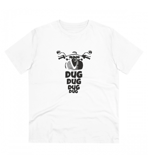 Men's PC Cotton Bike Ride Design Printed T Shirt (Color: White, Thread Count: 180GSM)