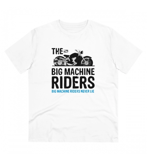 Men's PC Cotton Bike Ride Design Printed T Shirt (Color: White, Thread Count: 180GSM)