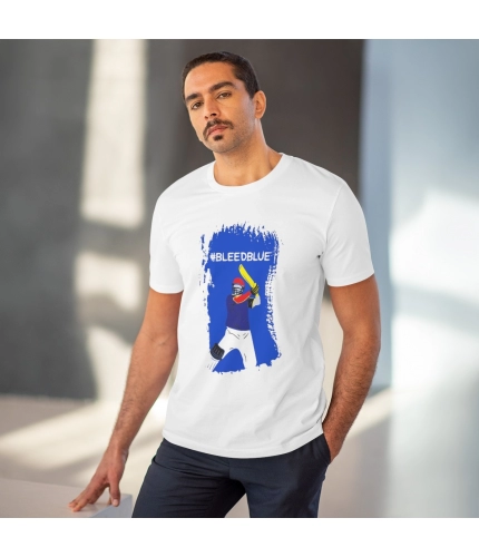 Men's PC Cotton Cricket Design Printed T Shirt (Color: White, Thread Count: 180GSM) Men's PC Cotton Cricket Design Printed T Shirt (Color: White, Thread Count: 180GSM)