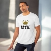 Men's PC Cotton Patel Printed T Shirt (Color: White, Thread Count: 180GSM) Men's PC Cotton Patel Printed T Shirt (Color: White, Thread Count: 180GSM)