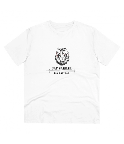 Men's PC Cotton Jay Sardar Printed T Shirt (Color: White, Thread Count: 180GSM)