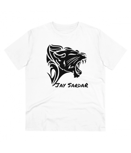 Men's PC Cotton Jay Sardar Printed T Shirt (Color: White, Thread Count: 180GSM)