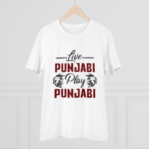 Generic Men's PC Cotton Cricket Design Printed T Shirt (Color: White, Thread Count: 180GSM)