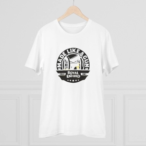 Generic Men's PC Cotton Bike Ride Design Printed T Shirt (Color: White, Thread Count: 180GSM)
