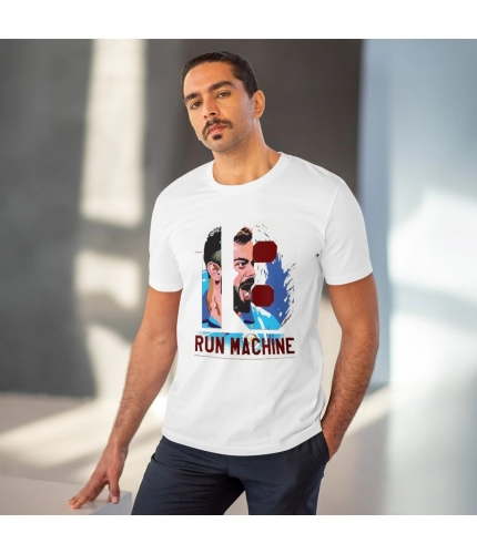Men's PC Cotton Cricket Design Printed T Shirt (Color: White, Thread Count: 180GSM) Men's PC Cotton Cricket Design Printed T Shirt (Color: White, Thread Count: 180GSM)