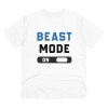 Men's PC Cotton Beast Mode On Printed T Shirt (Color: White, Thread Count: 180GSM) Men's PC Cotton Beast Mode On Printed T Shirt (Color: White, Thread Count: 180GSM)