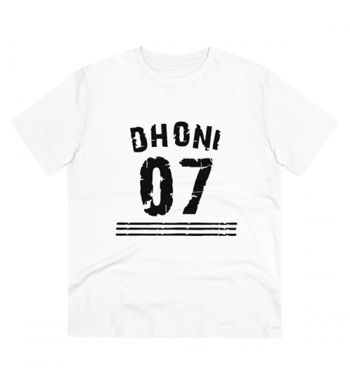 Men's PC Cotton Cricket Design Printed T Shirt (Color: White, Thread Count: 180GSM)