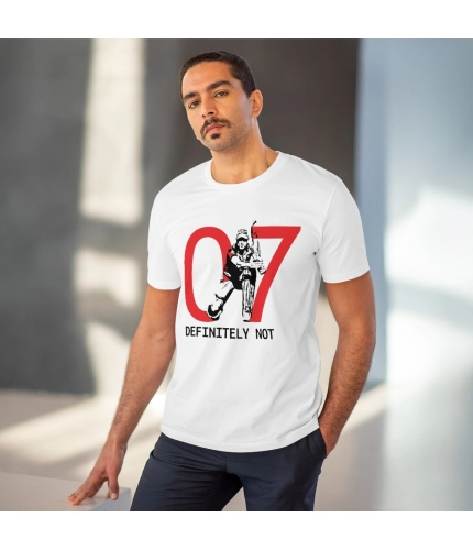 Men's PC Cotton Cricket Design Printed T Shirt (Color: White, Thread Count: 180GSM)