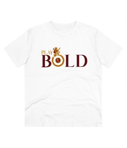 Men's PC Cotton Cricket Design Printed T Shirt (Color: White, Thread Count: 180GSM)