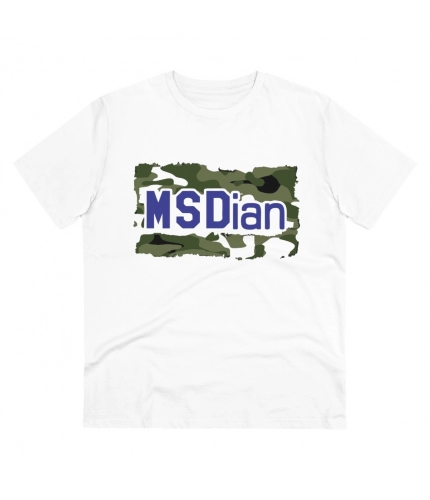 Men's PC Cotton Cricket Design Printed T Shirt (Color: White, Thread Count: 180GSM)