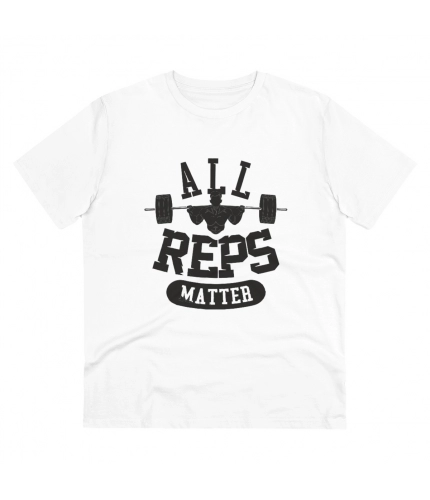 Men's PC Cotton All Reps Matter Printed T Shirt (Color: White, Thread Count: 180GSM)
