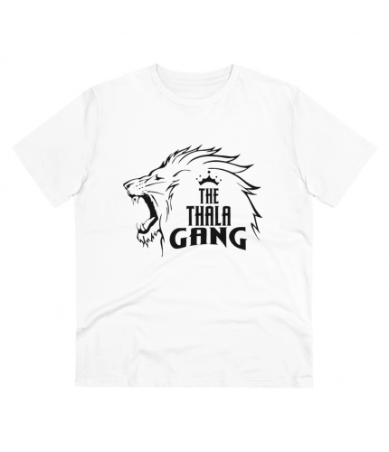 Men's PC Cotton Cricket Design Printed T Shirt (Color: White, Thread Count: 180GSM)