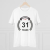 Men's PC Cotton 31st Anniversary Printed T Shirt (Color: White, Thread Count: 180GSM) Men's PC Cotton 31st Anniversary Printed T Shirt (Color: White, Thread Count: 180GSM)
