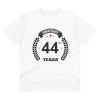 Men's PC Cotton 44th Anniversary Printed T Shirt (Color: White, Thread Count: 180GSM) Men's PC Cotton 44th Anniversary Printed T Shirt (Color: White, Thread Count: 180GSM)