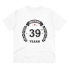 Men's PC Cotton 39th Anniversary Printed T Shirt (Color: White, Thread Count: 180GSM) Men's PC Cotton 39th Anniversary Printed T Shirt (Color: White, Thread Count: 180GSM)