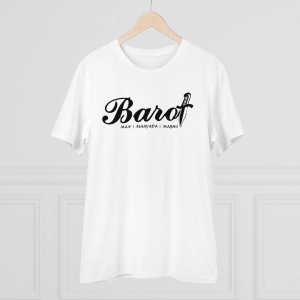 Generic Men's PC Cotton Cast Design Barot Printed T Shirt (Color: White, Thread Count: 180GSM)