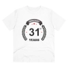 Men's PC Cotton 31st Anniversary Printed T Shirt (Color: White, Thread Count: 180GSM) Men's PC Cotton 31st Anniversary Printed T Shirt (Color: White, Thread Count: 180GSM)