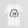 Men's PC Cotton 29th Anniversary Printed T Shirt (Color: White, Thread Count: 180GSM) Men's PC Cotton 29th Anniversary Printed T Shirt (Color: White, Thread Count: 180GSM)
