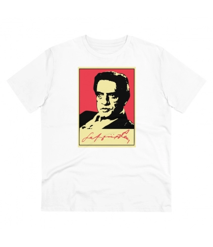 Men's PC Cotton Bengali Designs Printed T Shirt (Color: White, Thread Count: 180GSM)