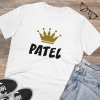 Men's PC Cotton Patel Printed T Shirt (Color: White, Thread Count: 180GSM) Men's PC Cotton Patel Printed T Shirt (Color: White, Thread Count: 180GSM)