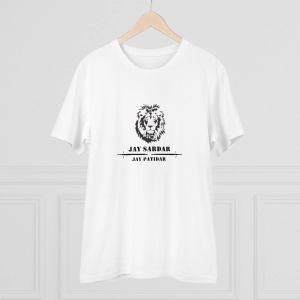 Generic Men's PC Cotton Jay Sardar Printed T Shirt (Color: White, Thread Count: 180GSM)