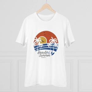 Generic Men's PC Cotton Beautiful Summer Printed T Shirt (Color: White, Thread Count: 180GSM)