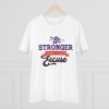 Men's PC Cotton Be Stronger Than Your Excuse Desing Printed T Shirt (Color: White, Thread Count: 180GSM)