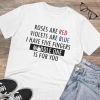Men's PC Cotton Roses Are Red Printed T Shirt (Color: White, Thread Count: 180GSM) Men's PC Cotton Roses Are Red Printed T Shirt (Color: White, Thread Count: 180GSM)