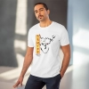 Men's PC Cotton Kunffo Printed T Shirt (Color: White, Thread Count: 180GSM) Men's PC Cotton Kunffo Printed T Shirt (Color: White, Thread Count: 180GSM)