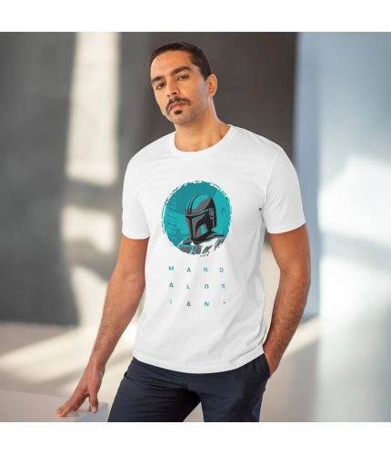 Men's PC Cotton Star Wars Printed T Shirt (Color: White, Thread Count: 180GSM)
