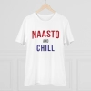 Men's PC Cotton Nasto And Chill Printed T Shirt (Color: White, Thread Count: 180GSM) Men's PC Cotton Nasto And Chill Printed T Shirt (Color: White, Thread Count: 180GSM)