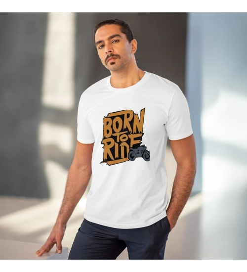 Men's PC Cotton Explore The Unseen Printed T Shirt (Color: White, Thread Count: 180GSM)