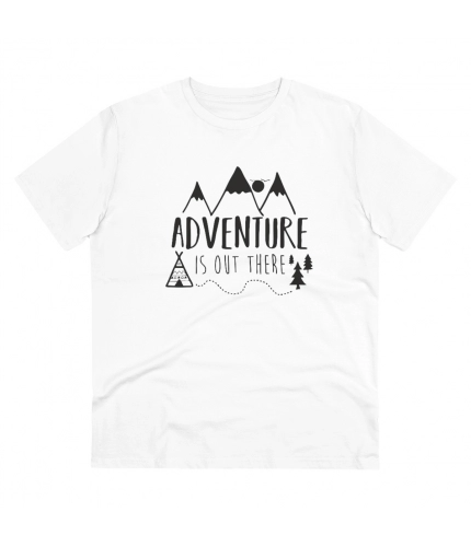 Men's PC Cotton Explore The Unseen Printed T Shirt (Color: White, Thread Count: 180GSM)