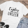 Men's PC Cotton Explore The Unseen Printed T Shirt (Color: White, Thread Count: 180GSM) Men's PC Cotton Explore The Unseen Printed T Shirt (Color: White, Thread Count: 180GSM)