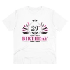 Men's PC Cotton 29th Birthday Printed T Shirt (Color: White, Thread Count: 180GSM) Men's PC Cotton 29th Birthday Printed T Shirt (Color: White, Thread Count: 180GSM)