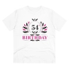 Men's PC Cotton 54th Birthday Printed T Shirt (Color: White, Thread Count: 180GSM) Men's PC Cotton 54th Birthday Printed T Shirt (Color: White, Thread Count: 180GSM)