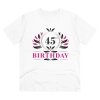 Men's PC Cotton 45th Birthday Printed T Shirt (Color: White, Thread Count: 180GSM) Men's PC Cotton 45th Birthday Printed T Shirt (Color: White, Thread Count: 180GSM)