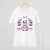 Men's PC Cotton 65th Birthday Printed T Shirt (Color: White, Thread Count: 180GSM)