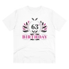 Men's PC Cotton 63rd Birthday Printed T Shirt (Color: White, Thread Count: 180GSM) Men's PC Cotton 63rd Birthday Printed T Shirt (Color: White, Thread Count: 180GSM)