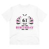 Dropship Men's PC Cotton 61st Birthday Printed T Shirt (Color: White, Thread Count: 180GSM)