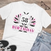 Men's PC Cotton 58th Birthday Printed T Shirt (Color: White, Thread Count: 180GSM) Men's PC Cotton 58th Birthday Printed T Shirt (Color: White, Thread Count: 180GSM)