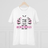 Men's PC Cotton 78th Birthday Printed T Shirt (Color: White, Thread Count: 180GSM)